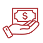 Hand holding cash icon