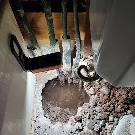 Water leak repair under sink