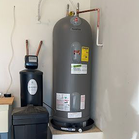 Water heater in utility room