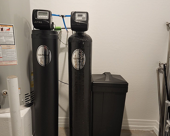 Water softener system plumbing equipment