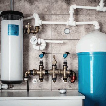 Modern plumbing system with pipes