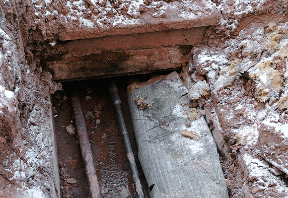 Underground pipes needing repair